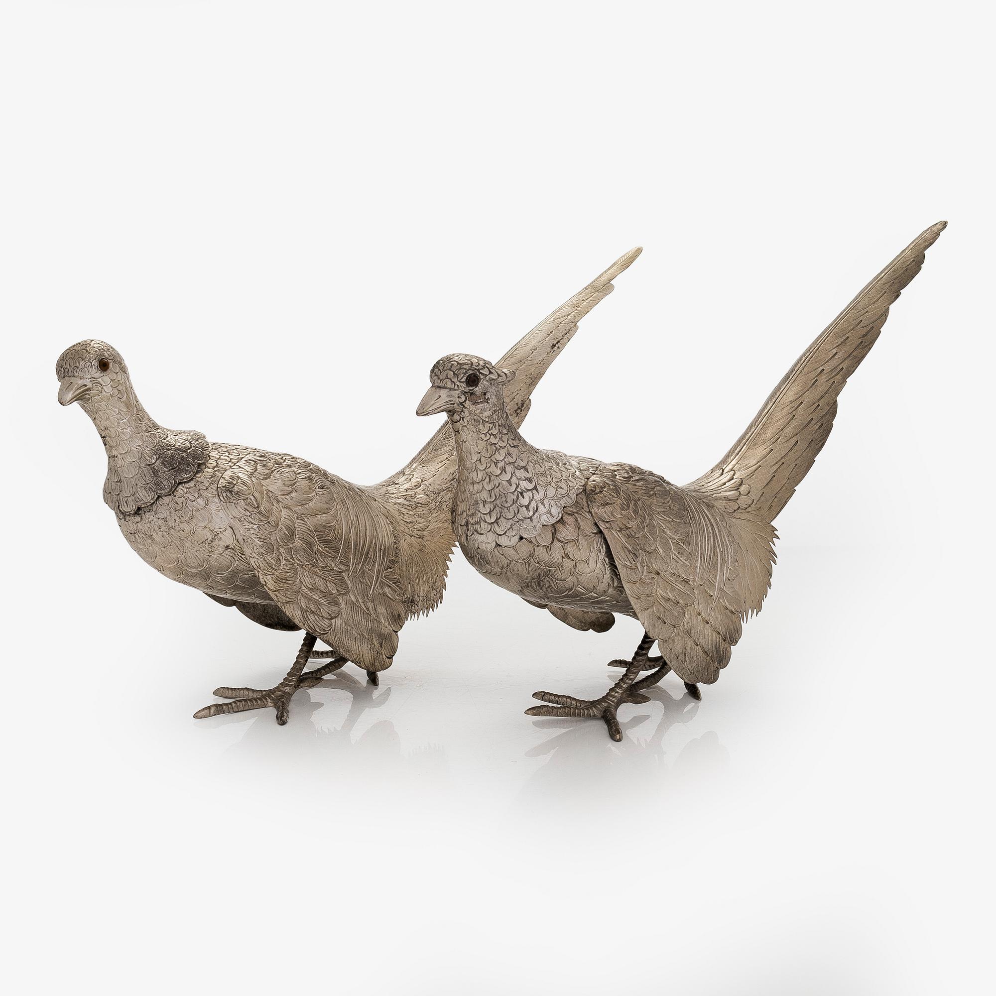 Two sterling silver table decorations, mid-20th century.