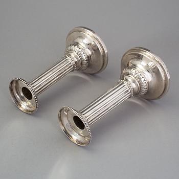 PETTER ENEROTH, Stockholm 1792, Ljusstakar, ett par, sivler,  gustavianska.