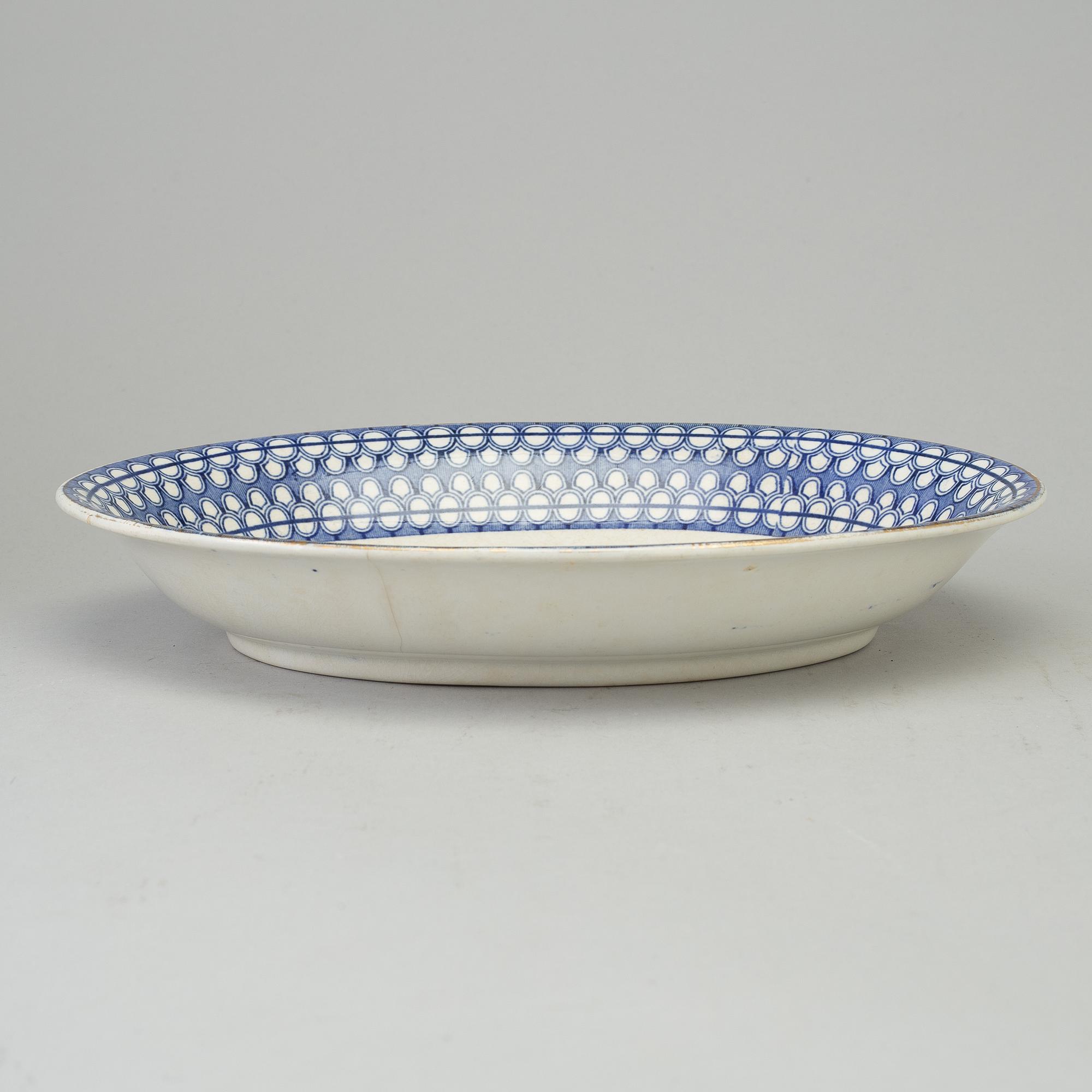 SERVISDELAR, 51 delar, flintgods, "Washington", Rörstrand, 1900-talets början.