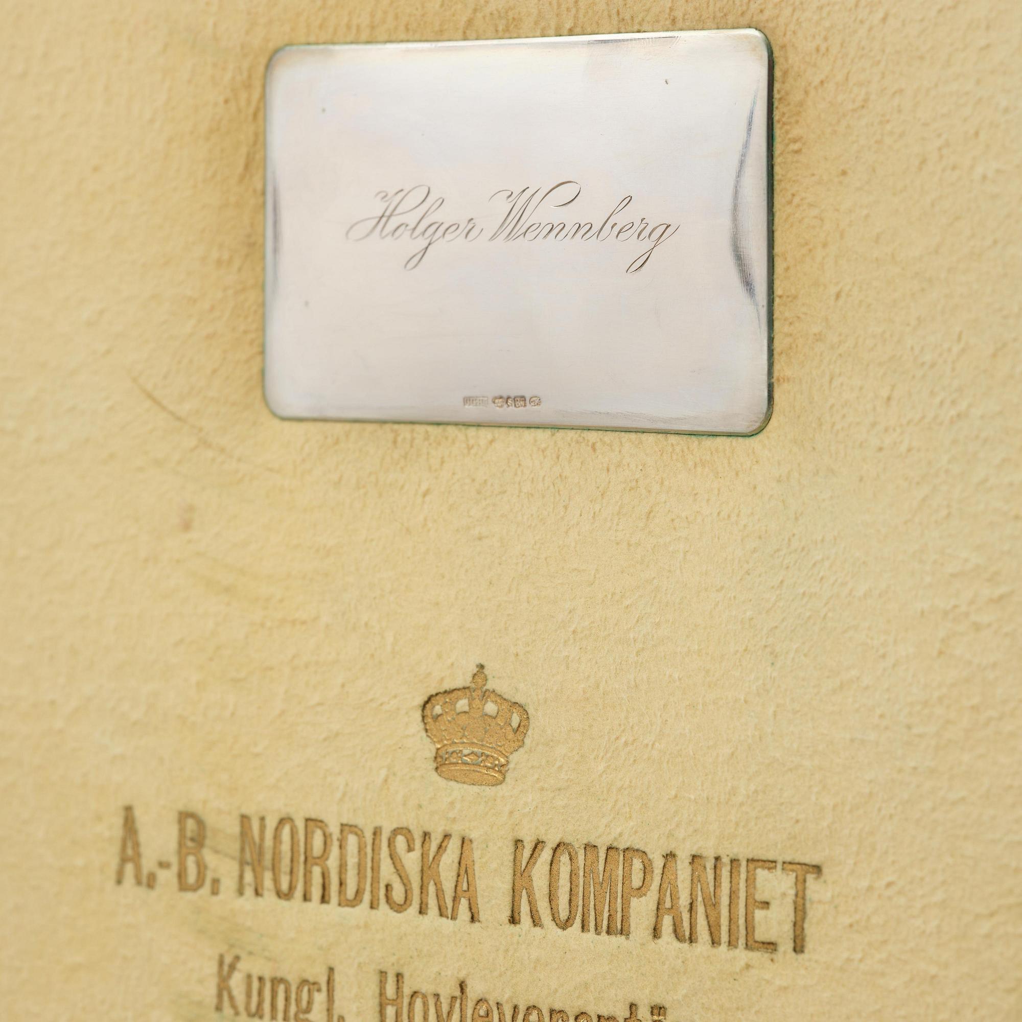 A Swedish 156 piece silver table-cutlery with wood box, mark of company Nordiska Kompaniet, Stockholm 1917.
