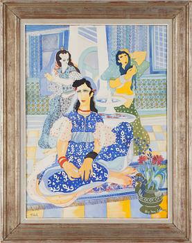 ALY BEN SALEM, watercolour, signed and dated 1946.