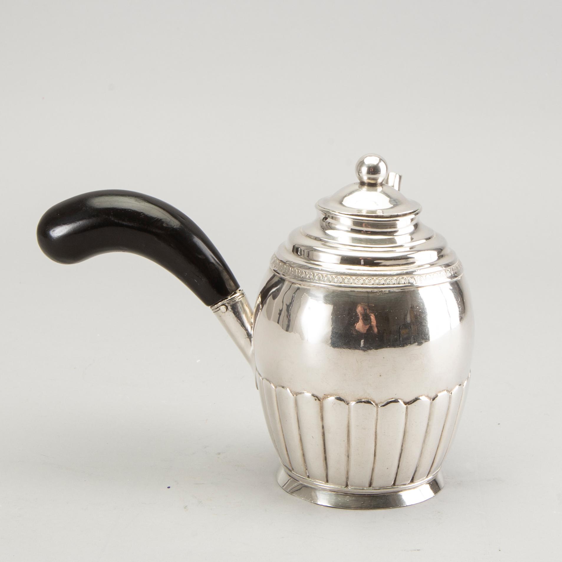 A Swedish 19th century sivler coffe pot mark of JM Corth Nyköping 1846.
