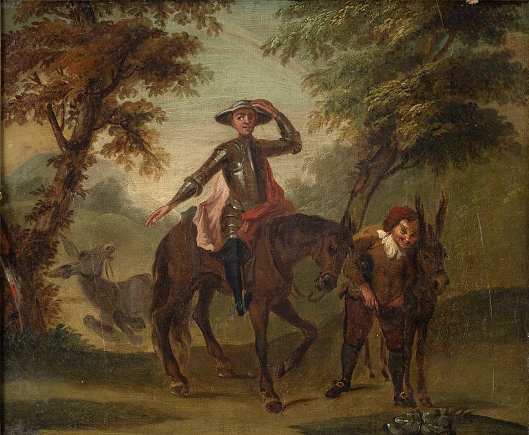 Unknown artist, 18th century, Sancho Panza and Don Quixote.