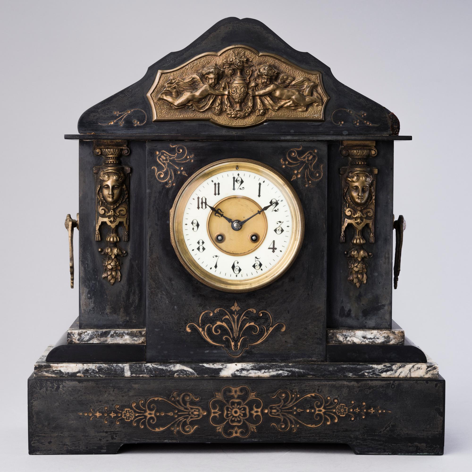 A Japy Frères mantel clock, late 19th Century.