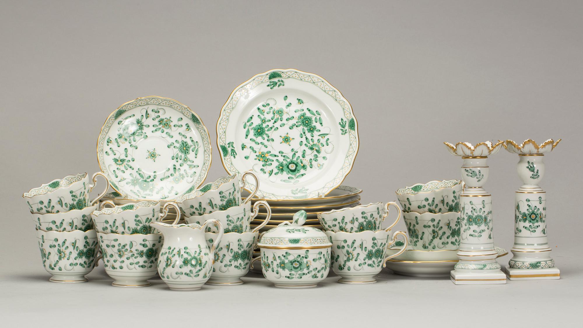 KAFFESERVIS, 28 del, porslin, Meissen, 1900-talets senare hälft.