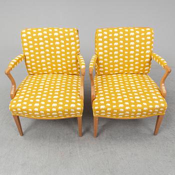 JOSEF FRANK, a pair of 969  armchairs, Firma Svensk Tenn.