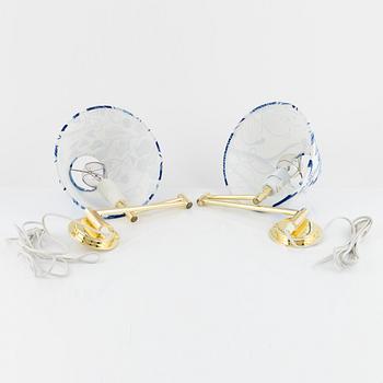 Vägglampor, ett par, 1900-talets senare del.