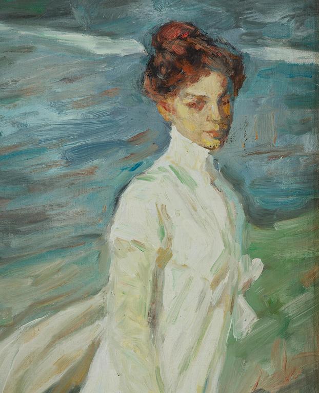Joaquín Sorolla, kopia efter, copy after, "Stroll by the Seaside".