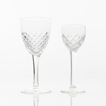 A 74-piece glass service, Kosta, Sweden.