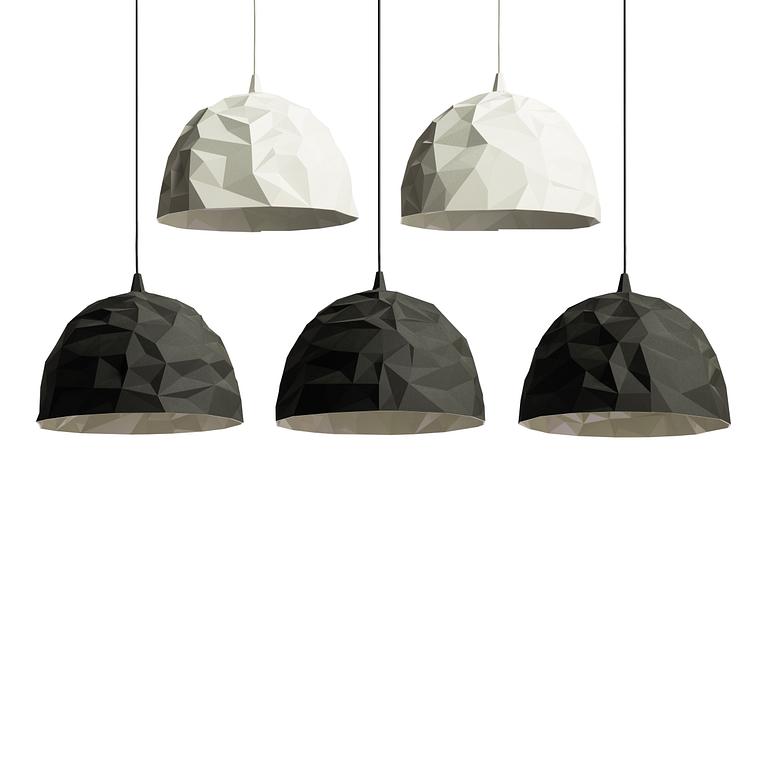 Ludovica Serafini & Roberto Palomba, Five 2Rock pendants', Diesel/Foscarini.