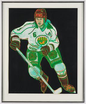 Andy Warhol, "Frölunda Hockey Player".
