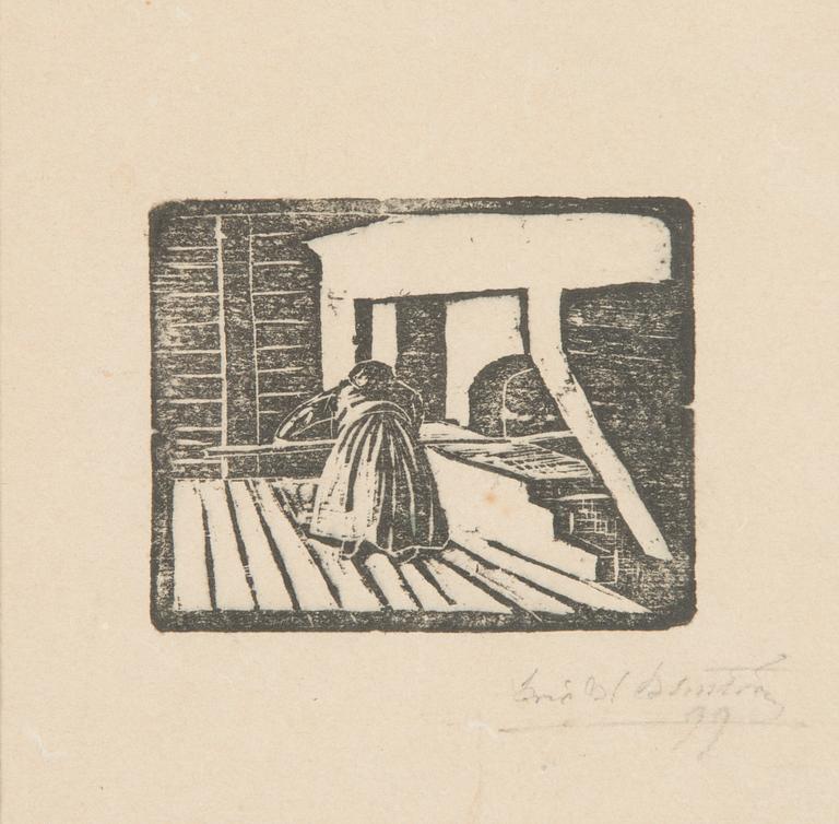 Eric O. W. Ehrström, Stugu interiör.