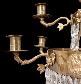 A Swedish Empire 1820/30's sixteen-light chandelier.