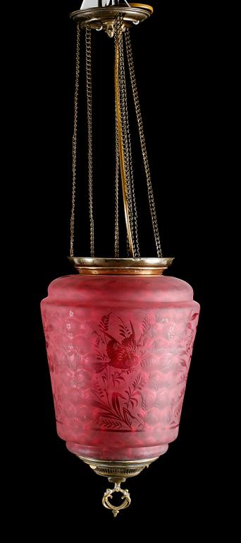 MÅNSKENSAMPEL, sekelskiftet 1900. Höjd ca 35 cm.