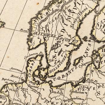 MAP,  Jean Baptiste Bourguignon D'Anville " Orbis Veteribus Notus feilieet: Europa, Asia , Africa. 1811.