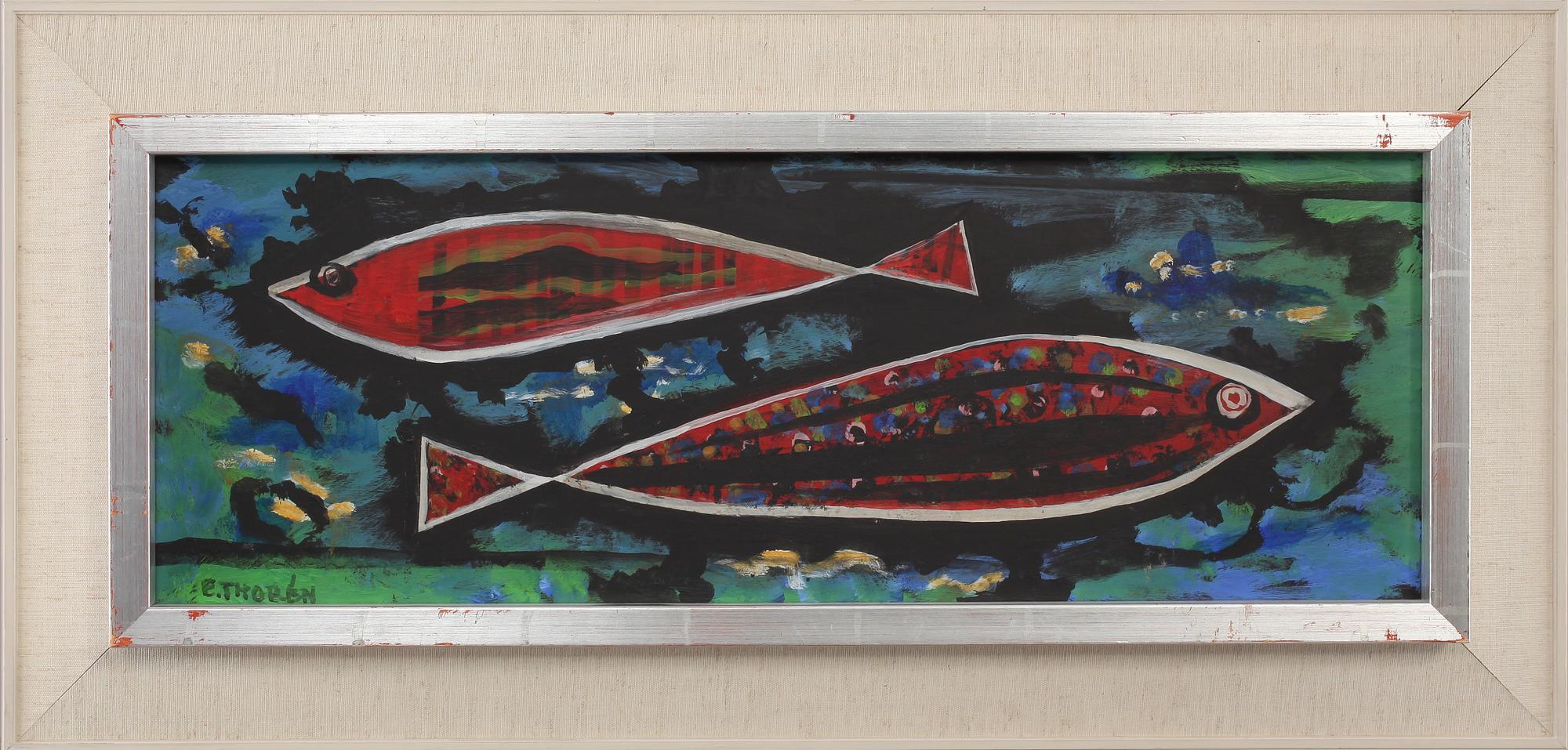 ESAIAS THORÉN, olja på pannå, signerad.