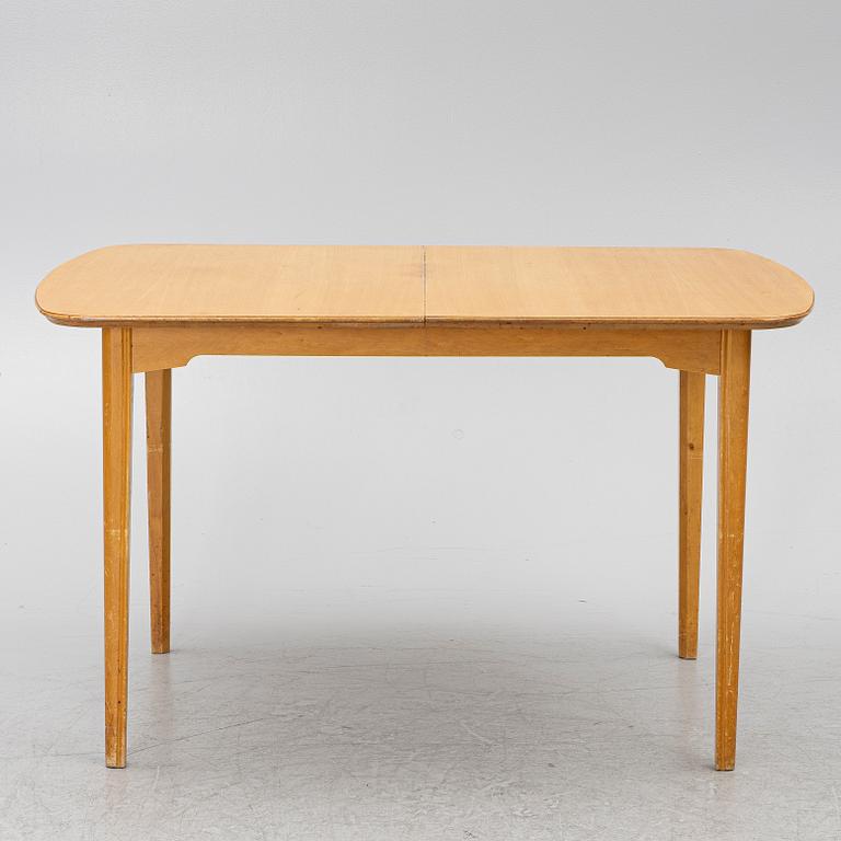 A dining table with six chairs, Sweden, 1940's.