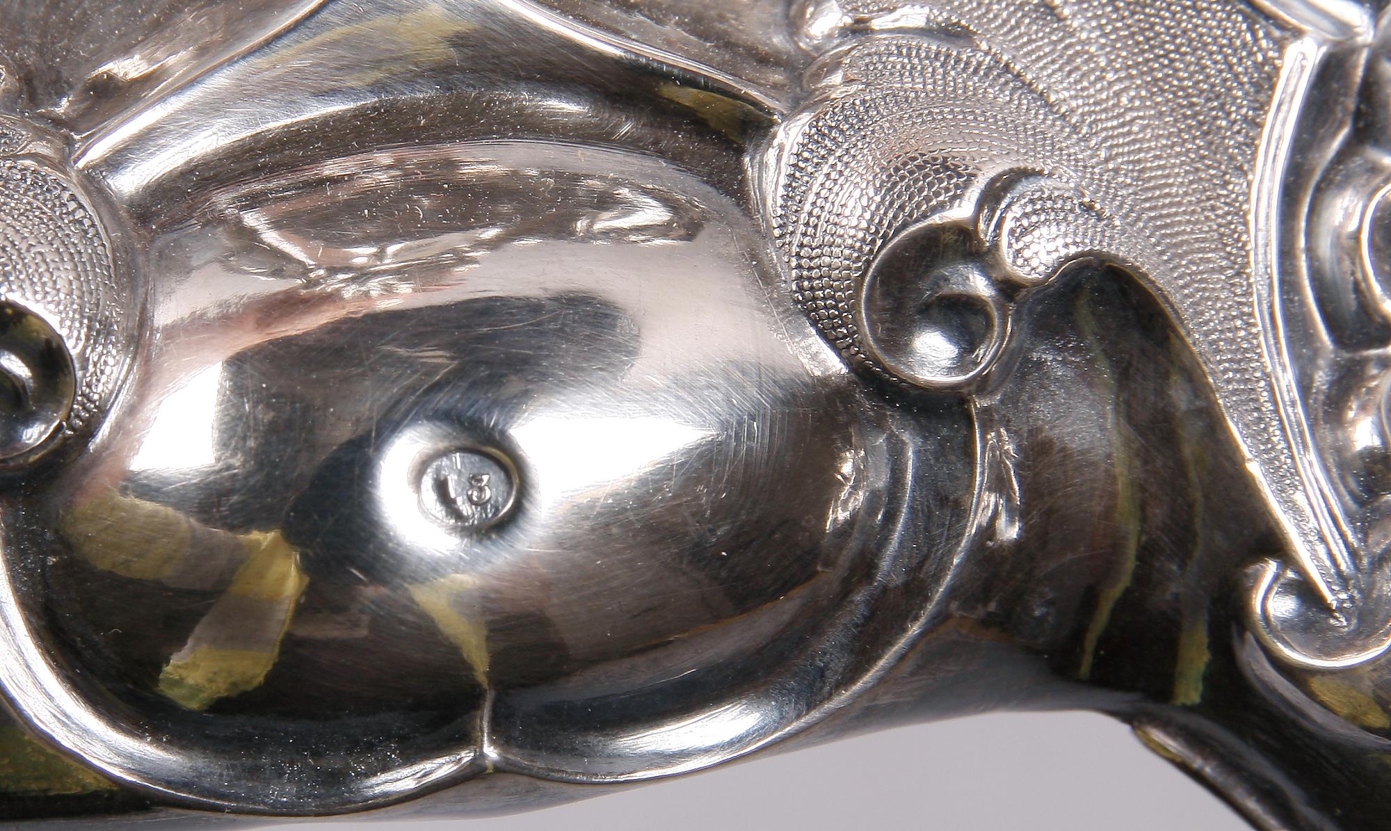 LJUSSTAKAR, ett par, silver, nyrokoko, Österrike, omkring 1900.