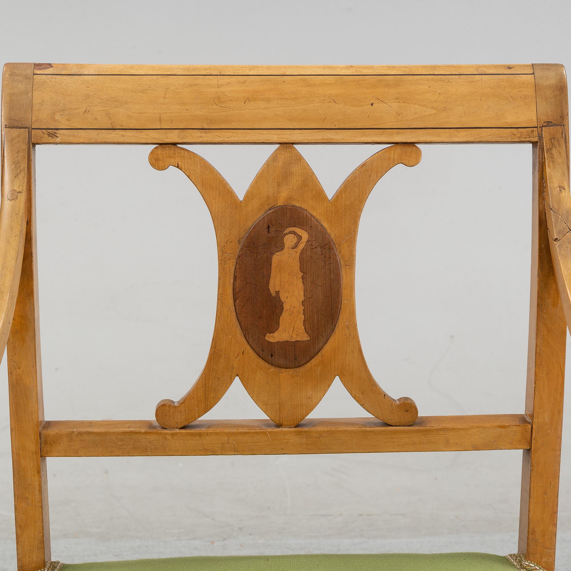 A late Gustavian style mahogany writing desk.