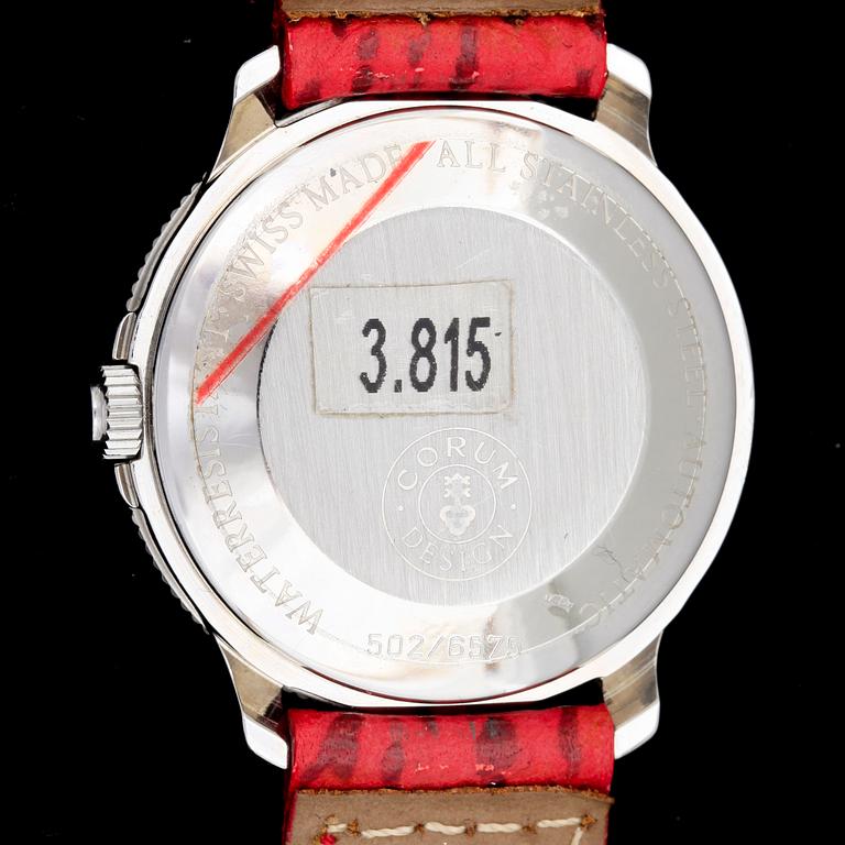 ARMBANDSUR, stål, Corum, Memotime, limited edition "Save the Sea", 1990-tal.