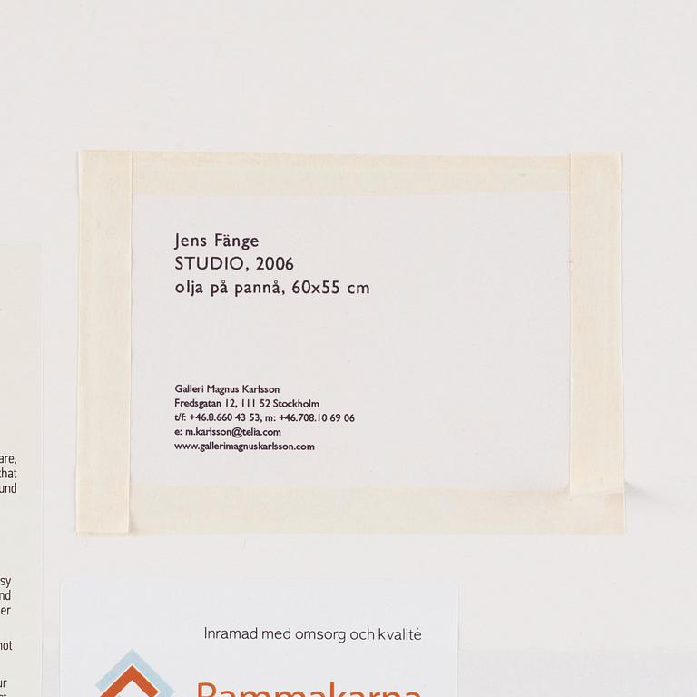 Jens Fänge, 'Studio'.