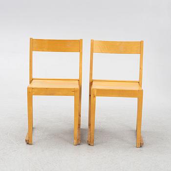 Sven Markelius, ten "Orkesterstolen" chairs, mid 20th century.