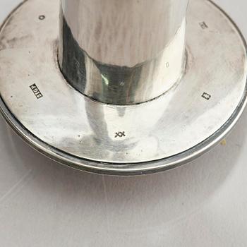 A pair of Swedish sterling silver candlesticks, marks of Sigurd Persson, Stockholm 1959.