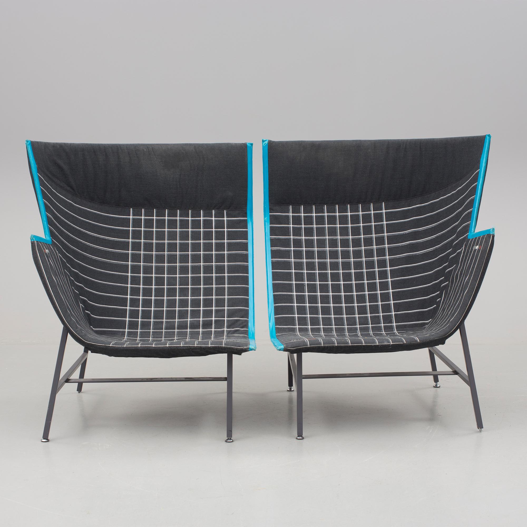 FÅTÖLJER, 2 st, formgiven av Nipa Doshi och Jonathan Levien, Moroso, Italien, 2000-tal.