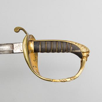 A second half of the 19th Swedish  century sabre with scabbard.