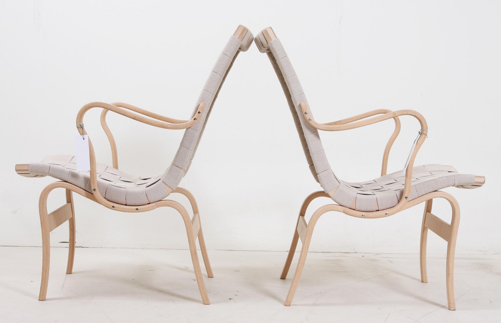 KARMSTOLAR, ett par, "Eva", Bruno Mathsson Design.