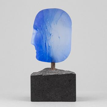 Bertil Vallien, a signed glass sculpture, Kosta Boda.