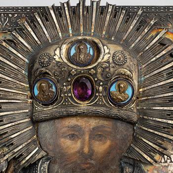 Michael Borodulin, ikon med silver oklad, S:t Petersburg 1836.