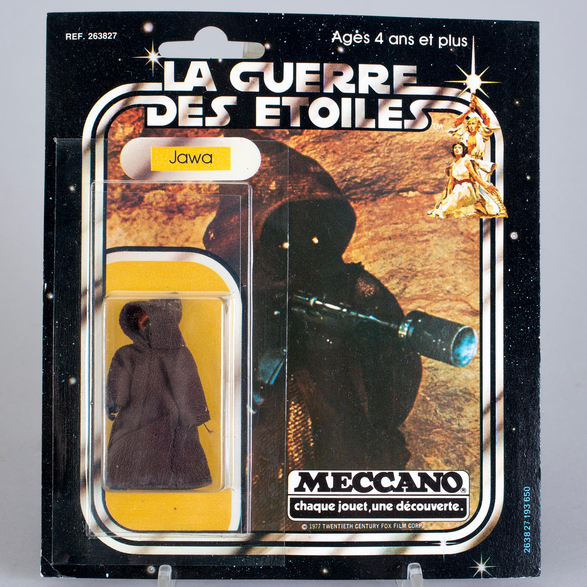 STAR WARS, 2 stycken actionfigurer i originalförpackning, Meccano och Palitoy, 1978-81.