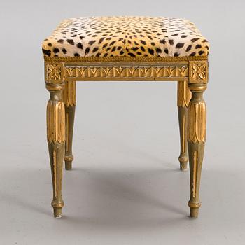 GUSTAVIANSK TABURETT, sent 1700-tal.