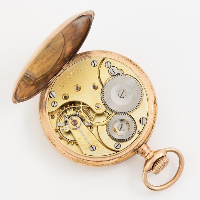 Omega, pocket watch, 14K gold, 49.5 mm.