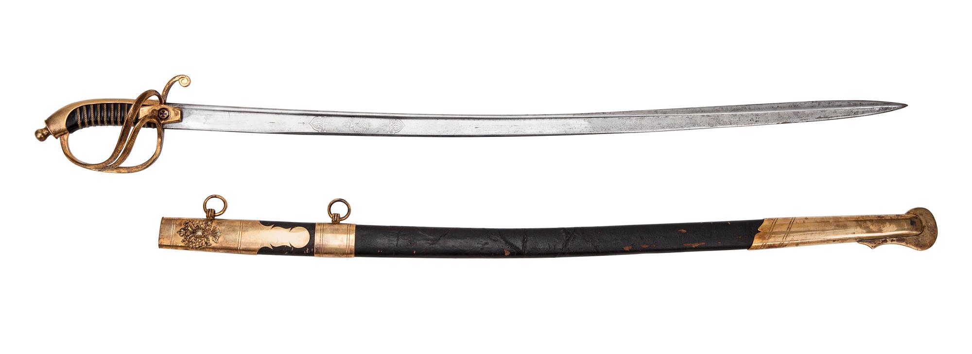 A ST. ANNE'S NAVAL SWORD.