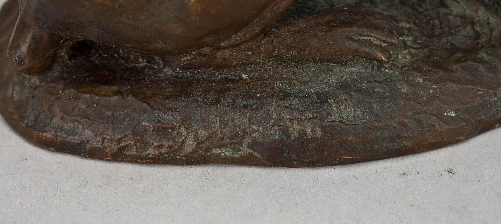 SKULPTUR, "Boxer", brons, sign.