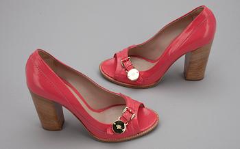 SKOR, peeptoe, Mulberry.
