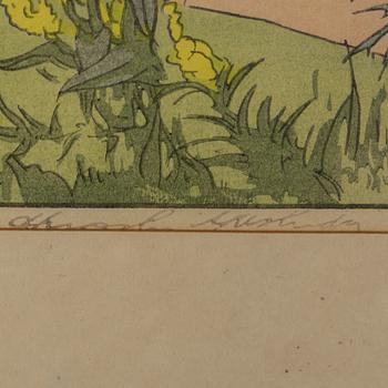 YOSHIDA HIROSHI (1876-1950), after, a colour woodblock print, Japan, 20th century.