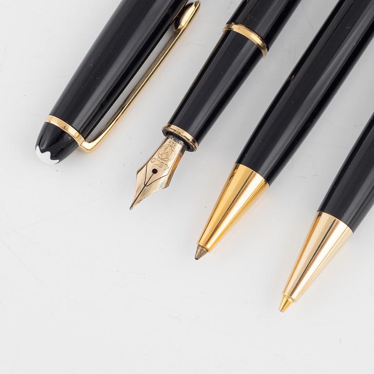 Montblanc, reservoirpennor, 2 st, samt kulspetspenna, Meisterstück.