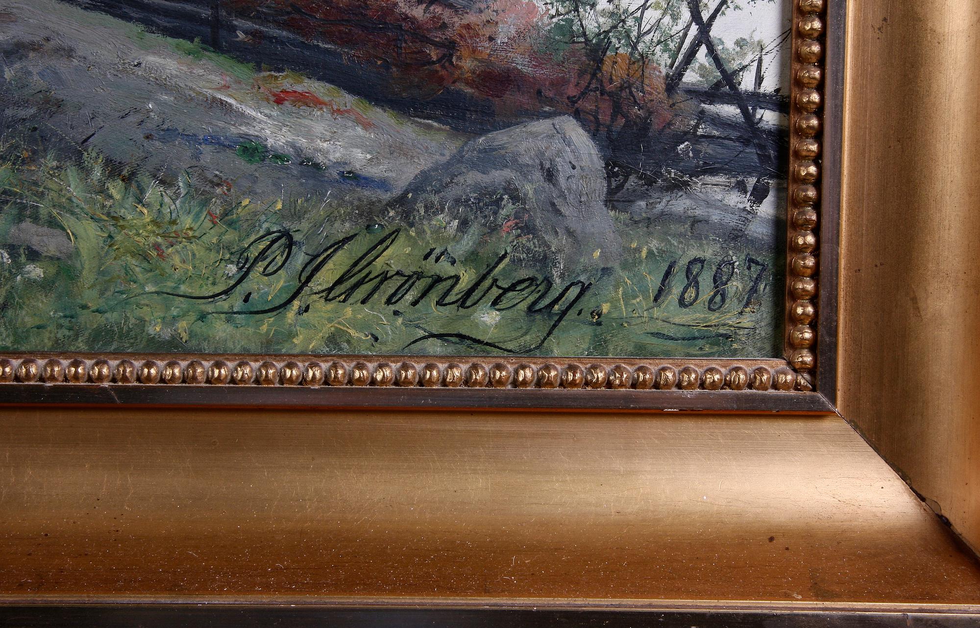 OKÄND KONSTNÄR, olja på duk. Sign o dat 1887.