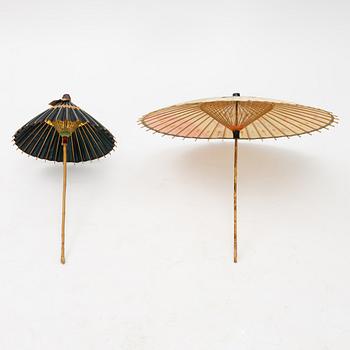 A set of three parasols, Japan, early 20th century.