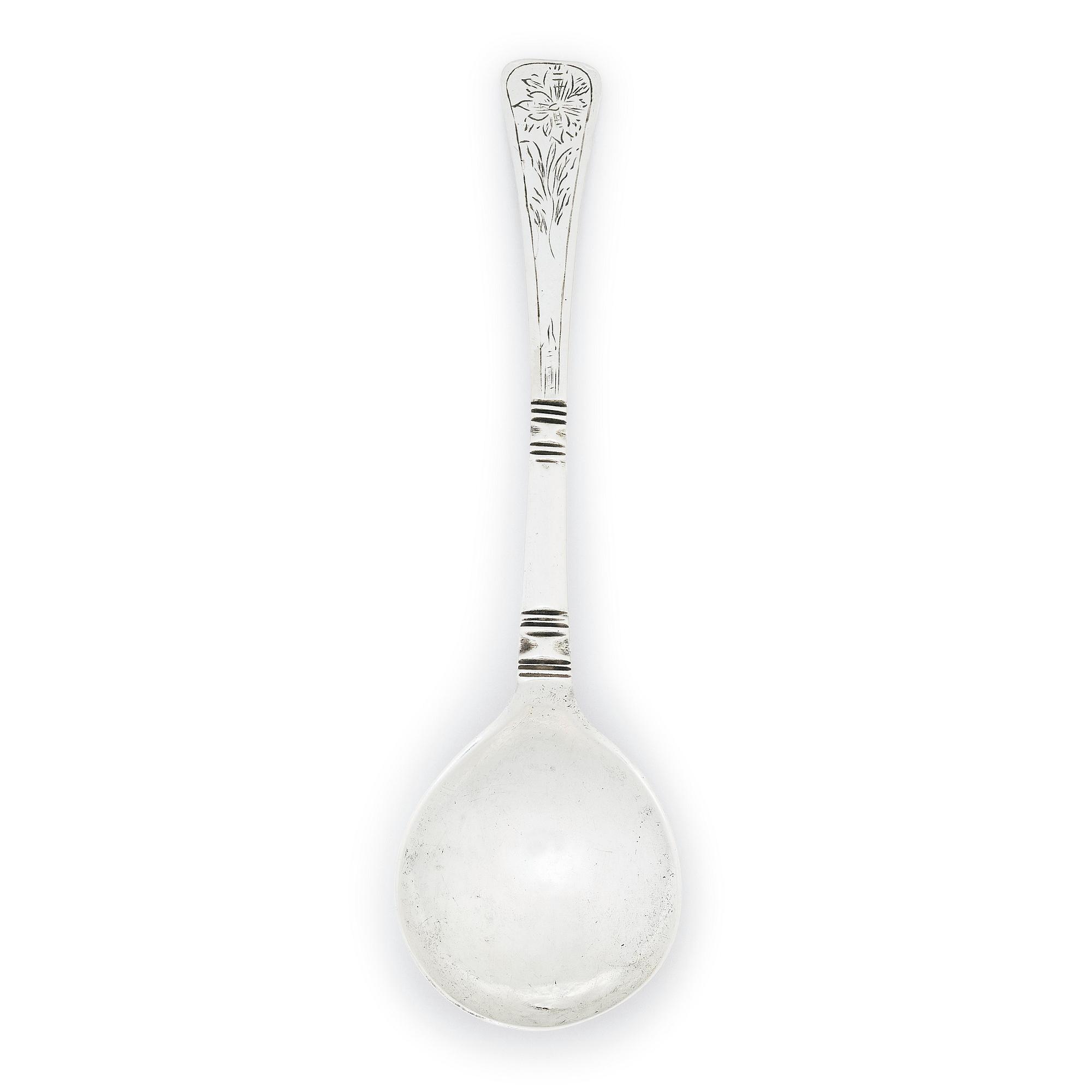 Sked, silver, Köpenhamn mellan 1717-1729, oidentifierad mästare.