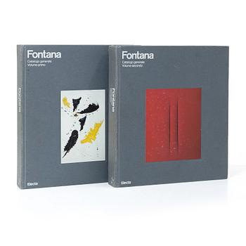Böcker, 2 volymer, "Fontana - Catalogo generale I-II", Enrico Crispolti, Edizioni Electa, Milan,1986.