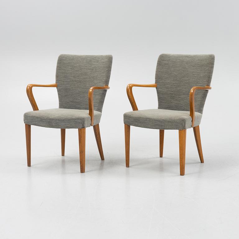 A pair of Swedish Modern armchairs, 1957.