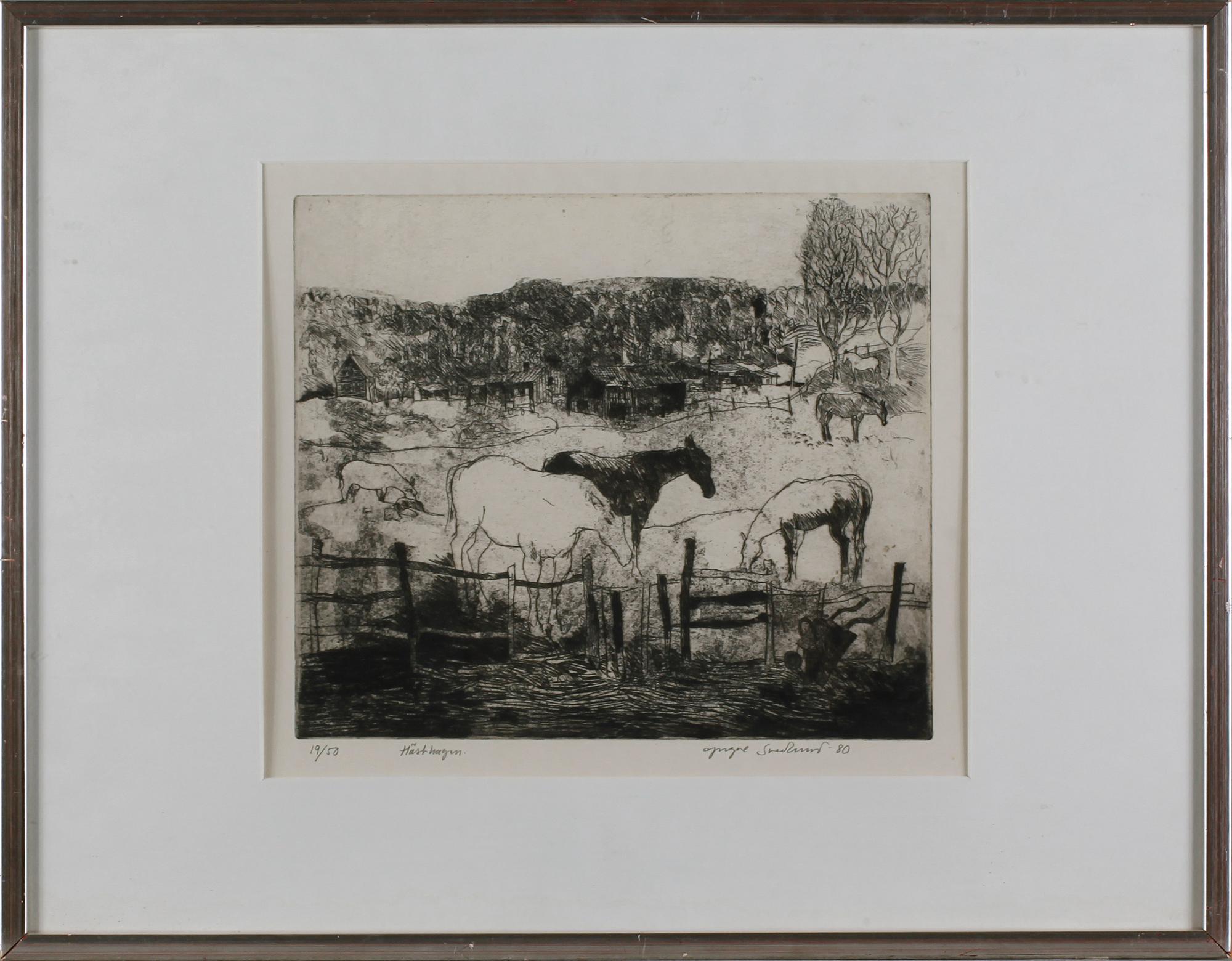 YNGVE SVEDLUND, etsning, signerad och numrerad 19/50.