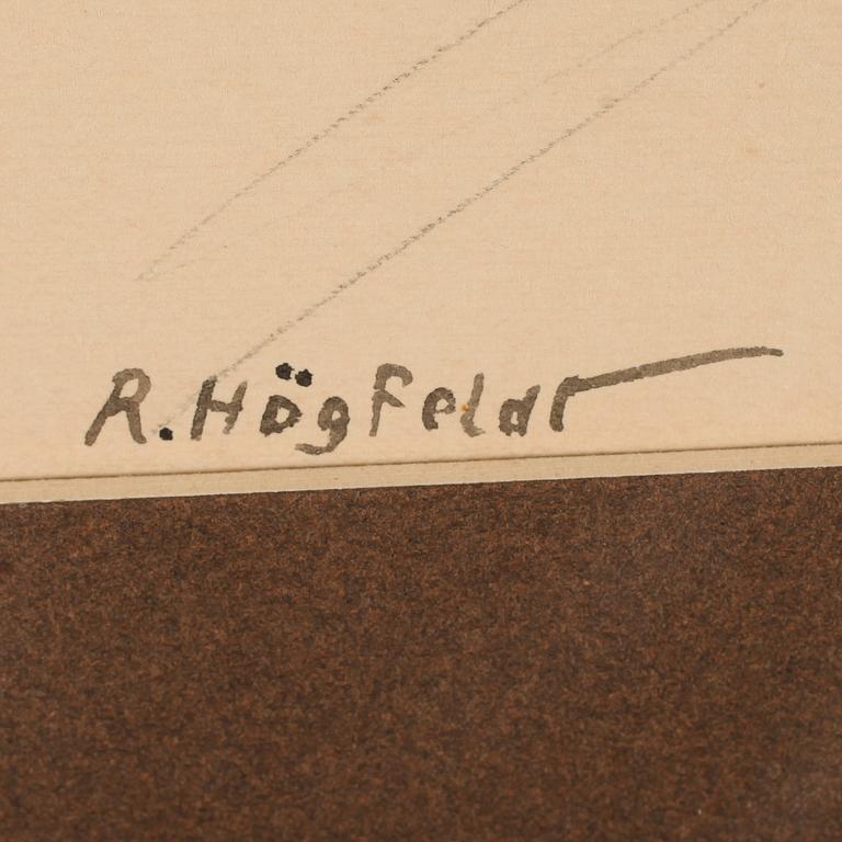 ROBERT HÖGFELDT, lavering, signerad.