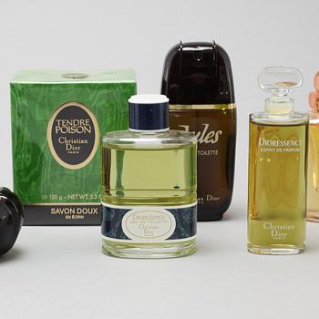 CHRISTIAN DIOR, 12 so called factices and one perfume sample.