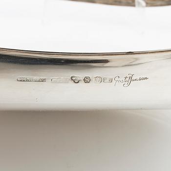 Gustaf Janson bowl plate 1 pair of sterling silver CG Hallberg Stockholm 1956.