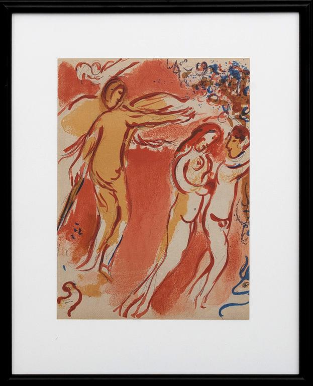 MARC CHAGALL, colour lithographe, unsigned, from Verve vol X no 37-38 1960.